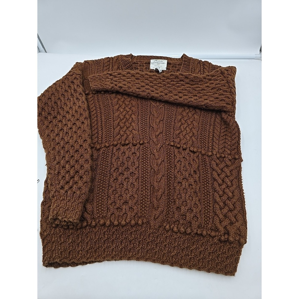 Cie Internationale Express Hand‎ Knitted Chunky XS Colonial Fall Sweater Cottage - Picture 11 of 16